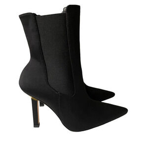 Good American NEW High Kickstand Black Neoprene Booties Size 5.5